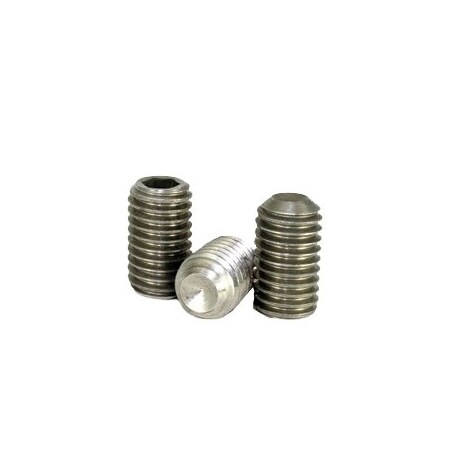 Newport Fasteners Socket Set Screw, Cup Point, 10-32 x 3/8", NI CU, Hex Socket , 100PK 732941-100
